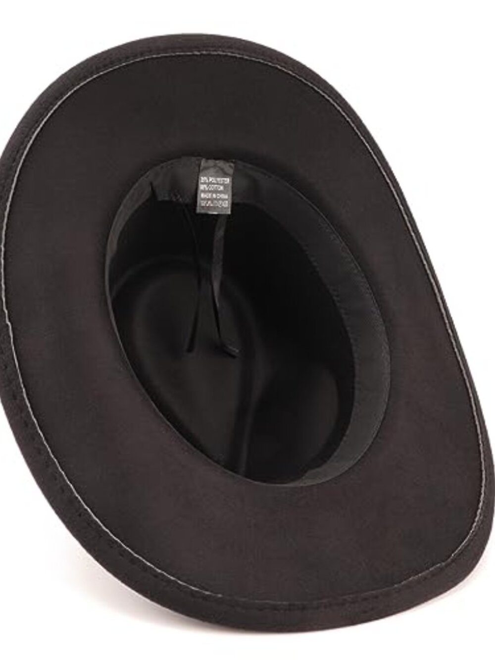 Western Cowboy Hats for Women Classic Felt Wide Brim Fedora Hat with Belt - Picture 5 of 5